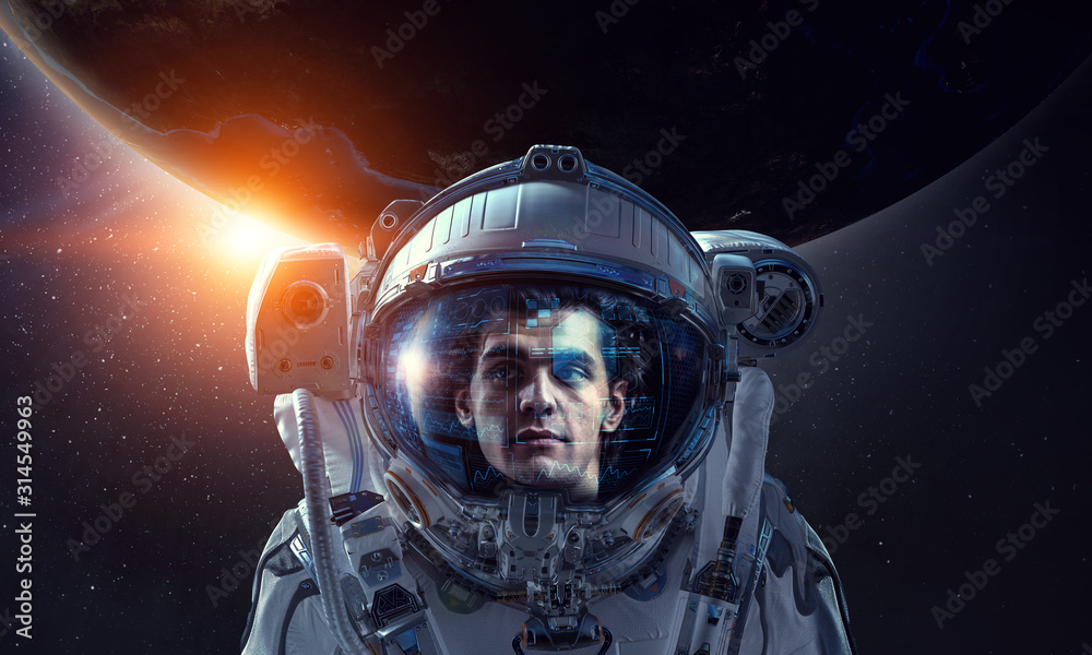 Exploring outer space. Mixed media Exploring outer space. Mixed media