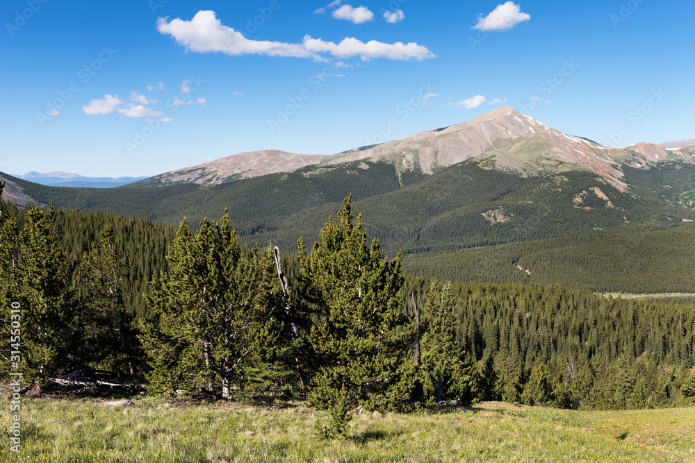 Mount Silverheels which is 13,776 feet rises above South Park Colorado. Mount Silverheels which is 13,776 feet rises above South Park Colorado.