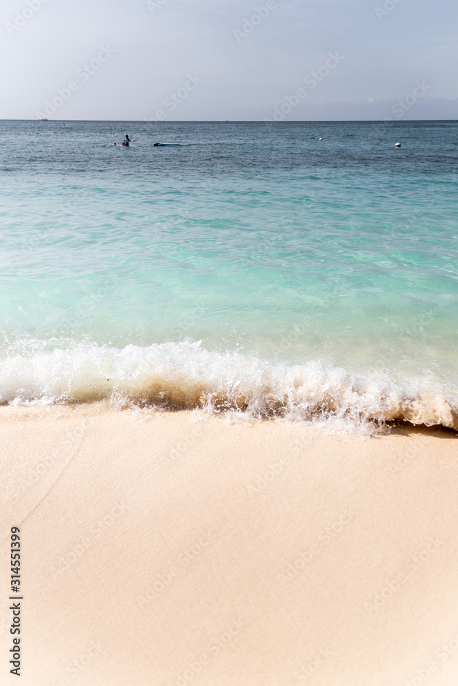Ocean wave on tropical beach