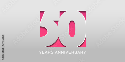 50 years anniversary vector icon, symbol, logo. Graphic background or card