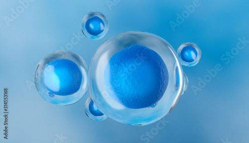 Human cell or Embryonic stem cell, 3d rendering