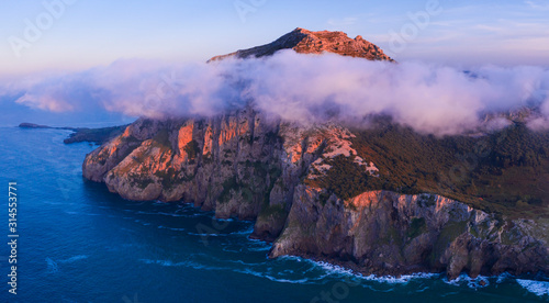 Bild auf Leinwand Aerial View, Mount Candina, Liendo, Liendo Valley, Montaña Oriental Costera, Can