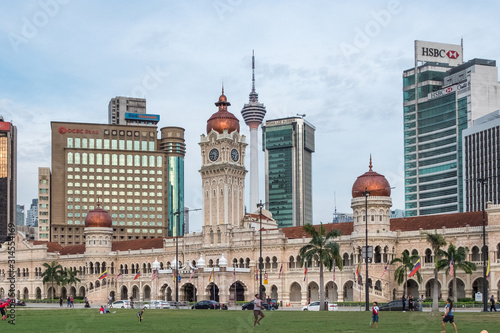 Photography MALAYSIA, KUALA LUMPUR, JANUARY 06, 2018: Merdeka Square and Sultan Abdul Samad