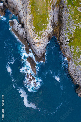 Aerial View, Pit Cave - Torca, Islares, Castro Municipality, The Way of Saint James, Cantabrian Sea, Cantabria, Spain, Europe © JUAN CARLOS MUNOZ