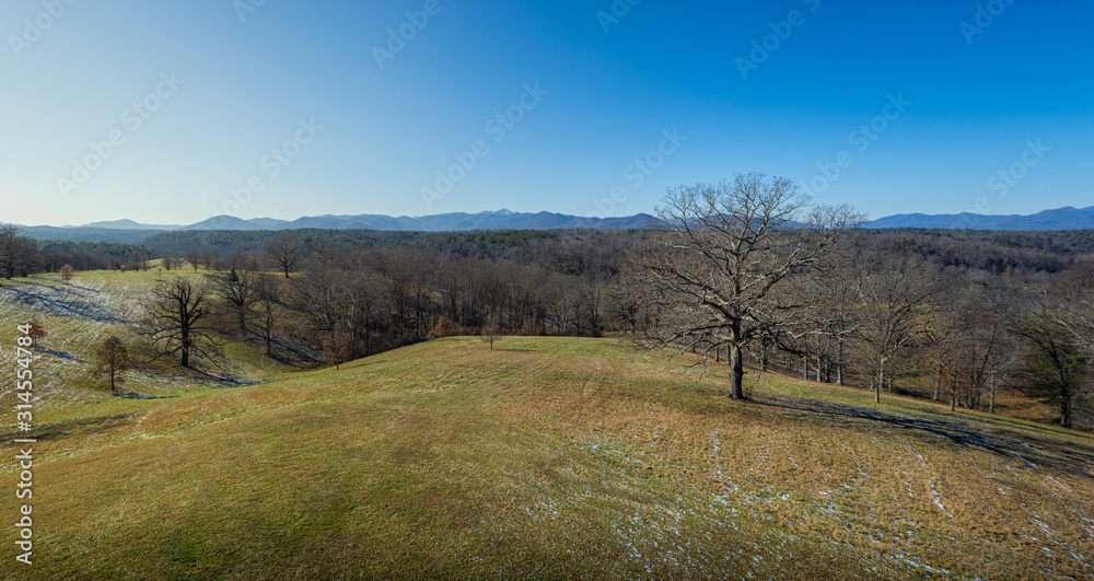 Landscape of Asheville/NC surroundings on a winter suny day Landscape of Asheville/NC surroundings on a winter suny day