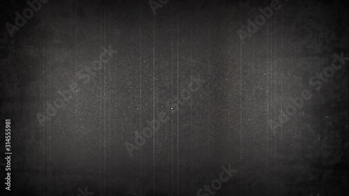 Vintage grunge video with dust grain texture overlay effects for film with space for text or image