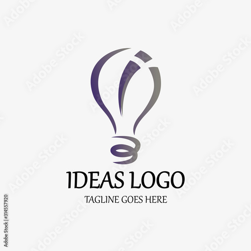 Ideas logo design template. Vector illustration