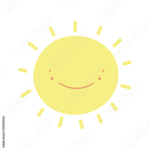 cute sun hot summer cartoon design