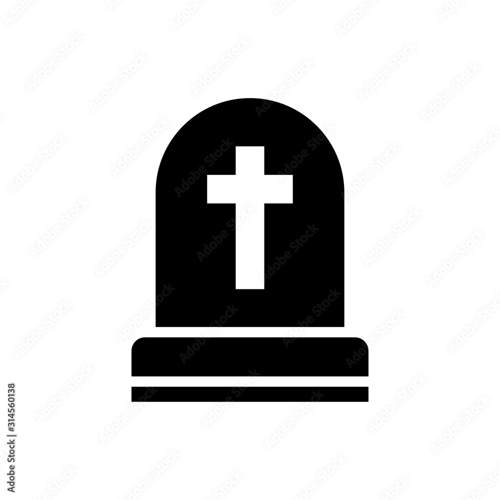 Halloween icon : funeral gravestone design trendy Halloween icon : funeral gravestone design trendy
