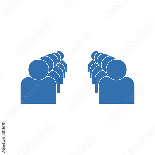 Working together team concept. Leadership and underachievers concept. Vector illustration version. photo