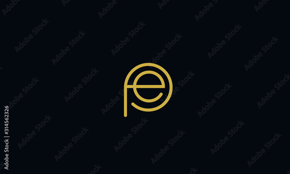 Alphabet letter monogram icon logo PE or EP Alphabet letter monogram icon logo PE or EP