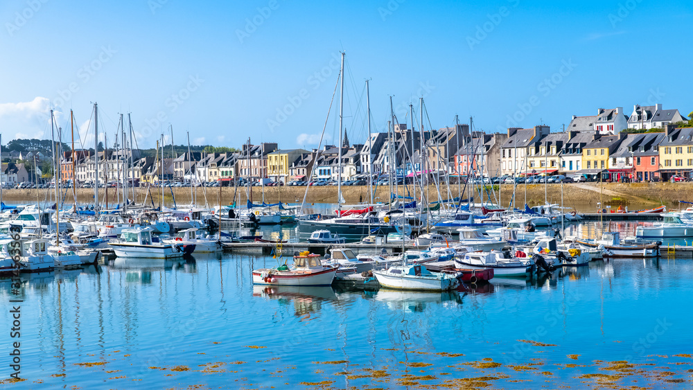 Camaret-sur-Mer in Brittany, the harbor, and typical houses