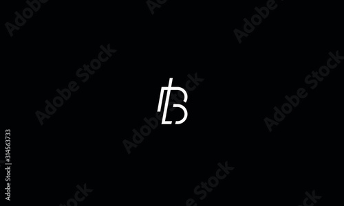 Alphabet letter monogram icon logo BL or LB