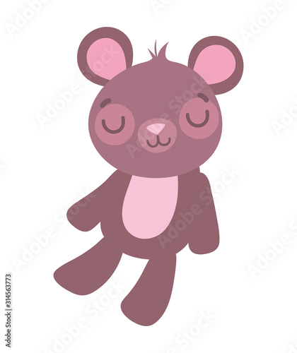 cute little teddy bear toy cartoon