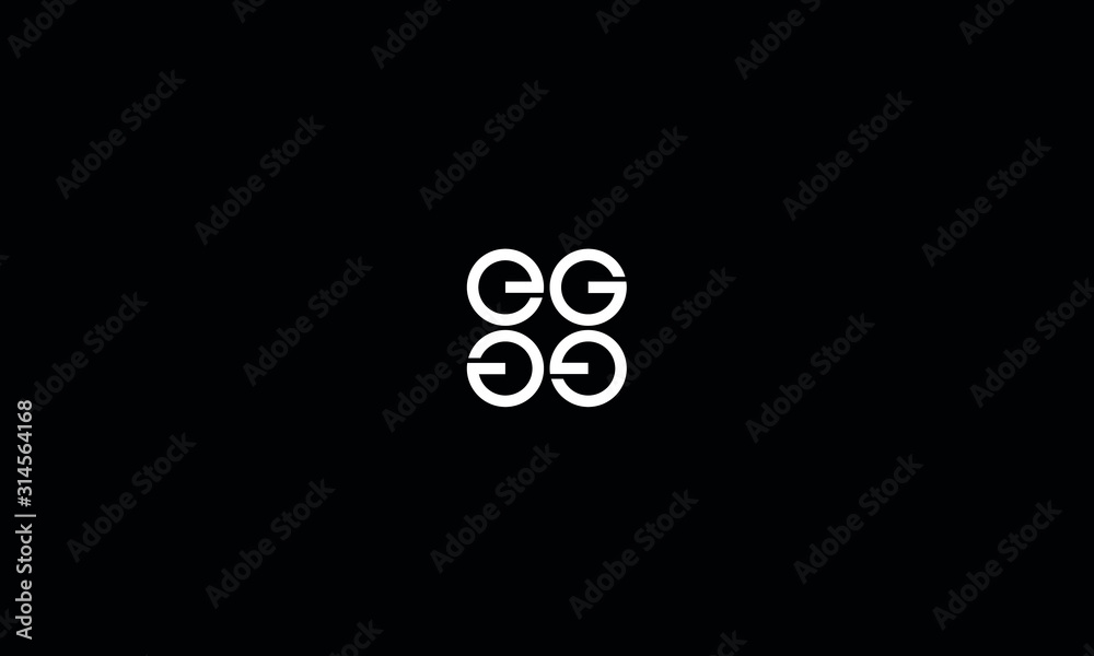 Alphabet letter monogram icon logo EG