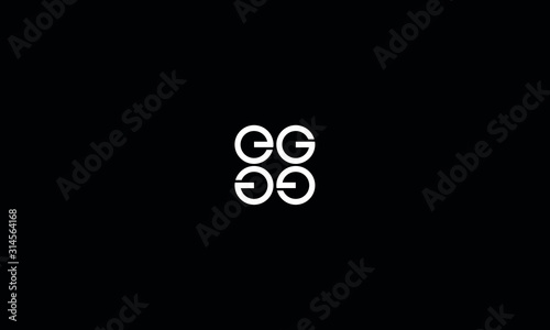 Alphabet letter monogram icon logo EG