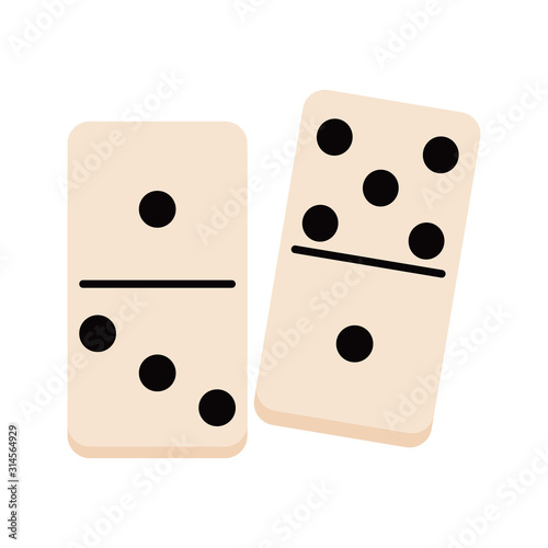 Isolated domino icon photo