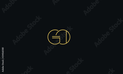 Alphabet letter monogram icon logo GO