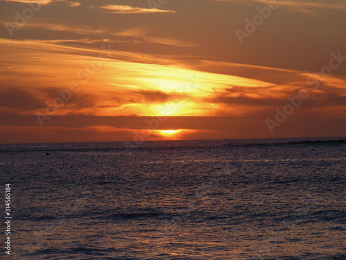 sunset over the sea