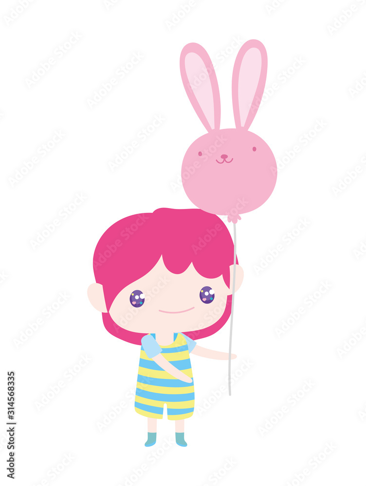 cute little boy cartoon with balloon shaped rabbit cute little boy cartoon with balloon shaped rabbit