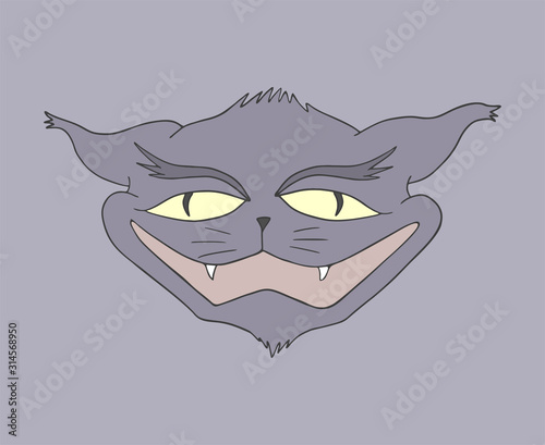 smiley cat face