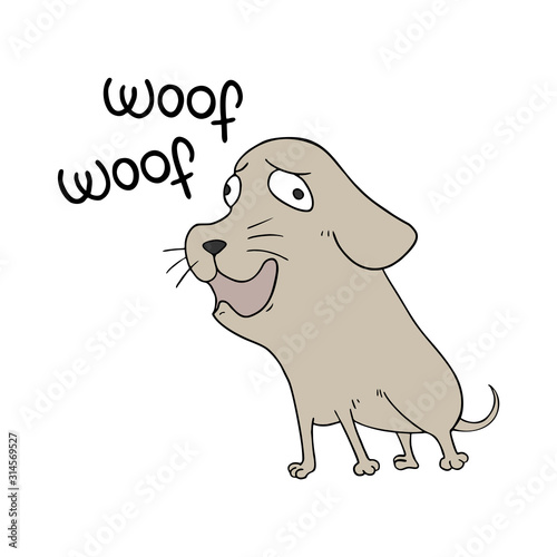 funny dog illustration
