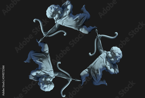 cupid angel for valentines day 3D render