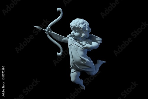 cupid angel for valentines day 3D render