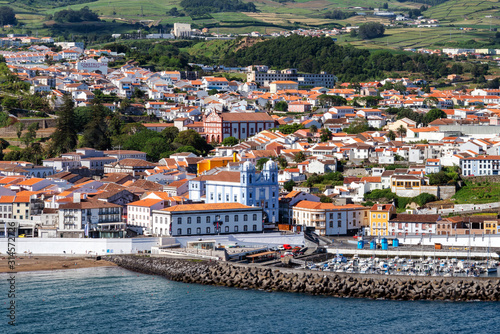 Angra do Heroísmo town on Terceria, Azores