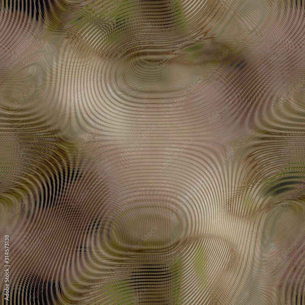 Beige green abstract circles seamless pattern
