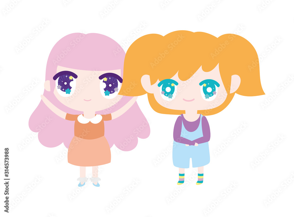 kids, cute little girls anime cartoon characters kids, cute little girls anime cartoon characters