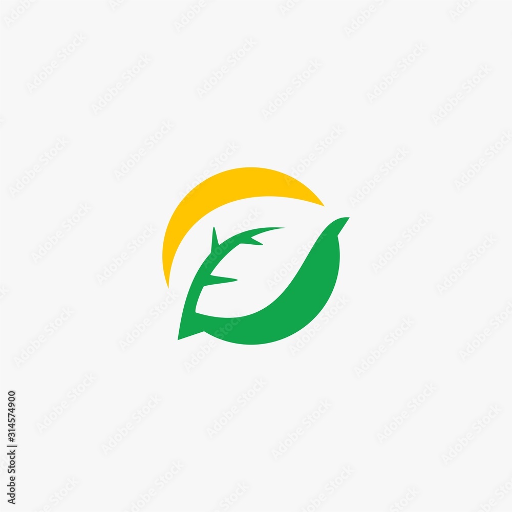 Leaf logo design. Green leaf circle sign symbol. Natural bio illustration. Leaf and circle vector icons. Leaf logo design. Green leaf circle sign symbol. Natural bio illustration. Leaf and circle vector icons.