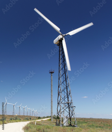 Wind turbine. Alternative energy. photo