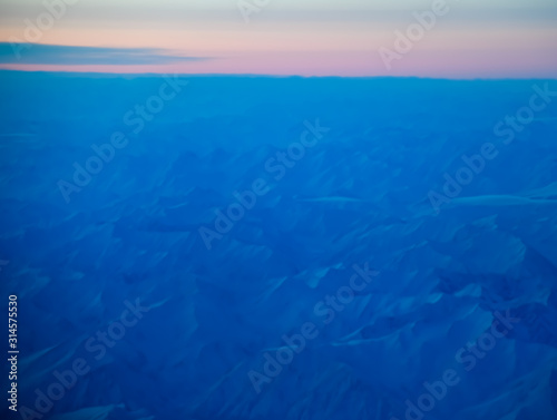 high altitude view of Siberia and northern Alaska © phillips