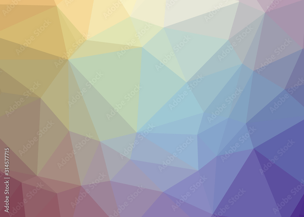 Fototapeta premium Abstract Trianglify gradient Generative Art background illustration