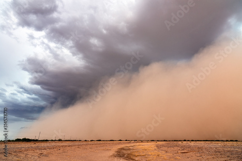 Billede på lærred Haboob dust storm in the desert
