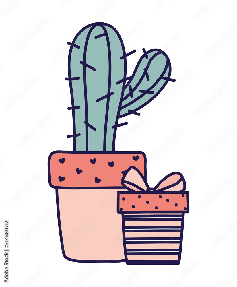 happy valentines day potted cactus gift box love hearts happy valentines day potted cactus gift box love hearts