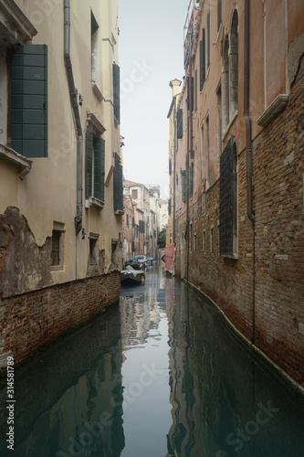 venetian canal in Venice gondolier