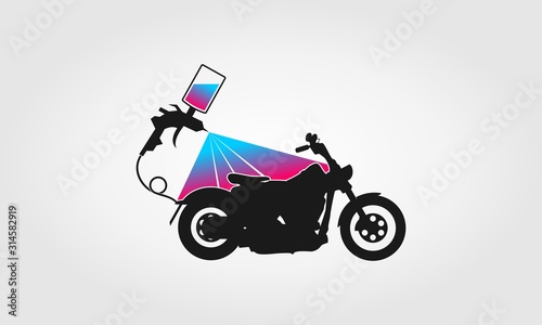 Motorcycle repaint garage vector logo