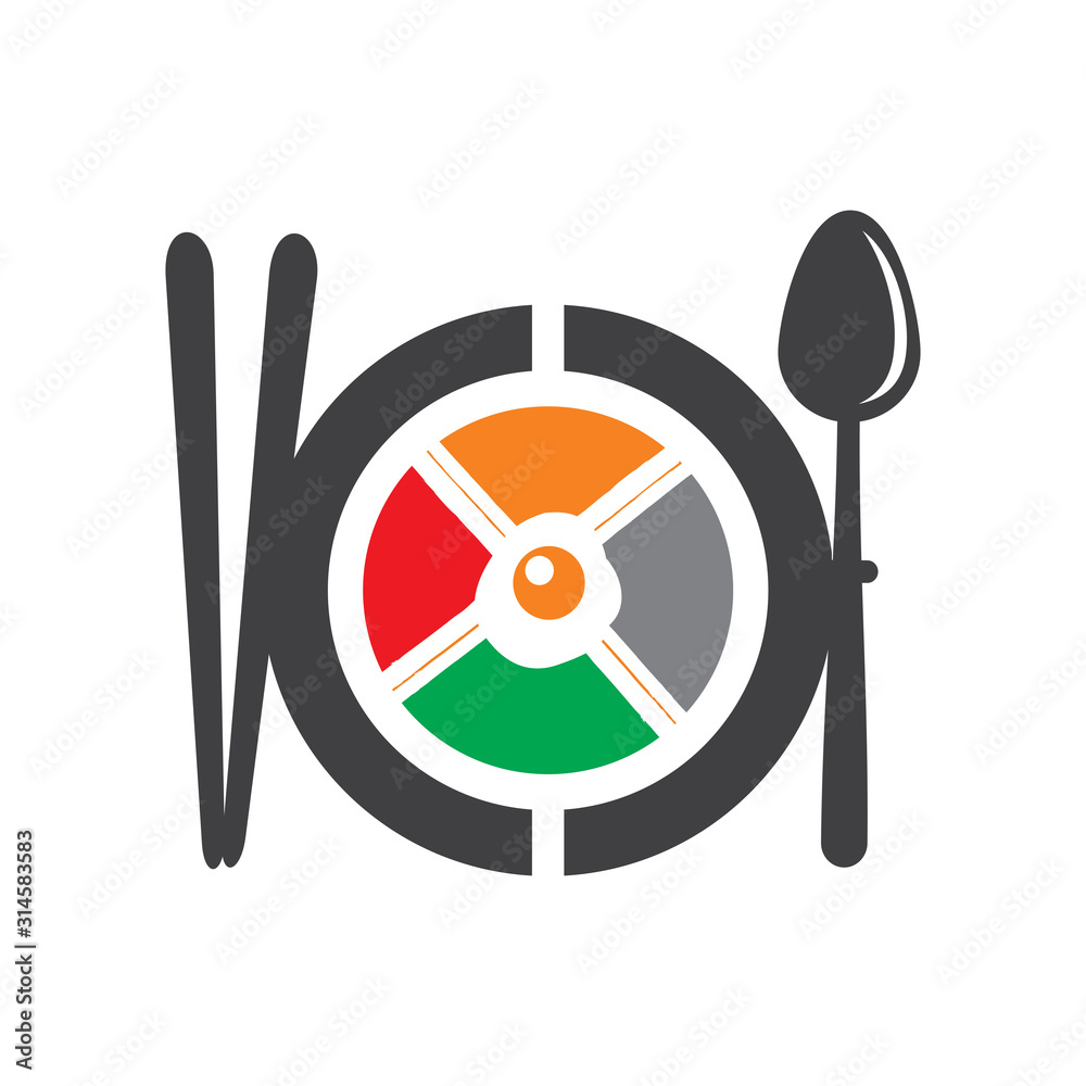 spoon and chopsticks Logo, Korean Food Logo spoon and chopsticks Logo, Korean Food Logo