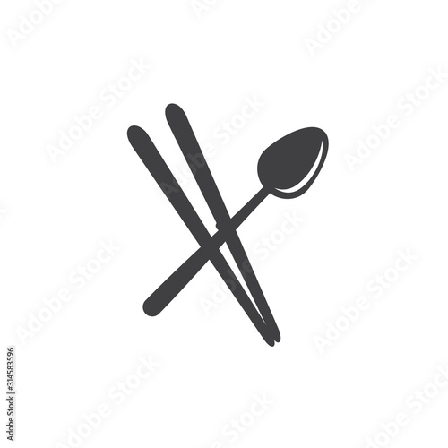 spoon and chopsticks Logo