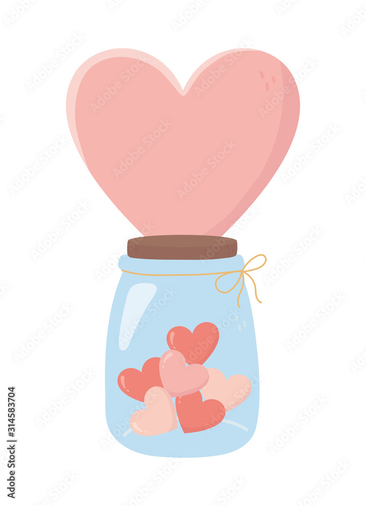 happy valentines day jar glass heart love card happy valentines day jar glass heart love card