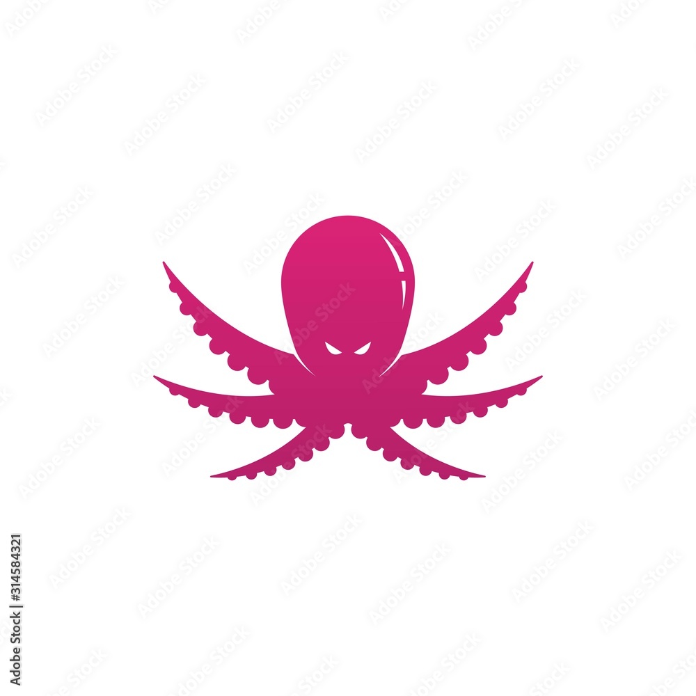 Octopus logo ilustration vector template Octopus logo ilustration vector template