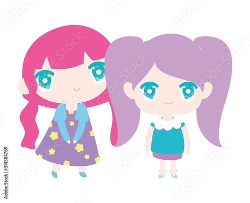 kids  cute little girls anime cartoon characters