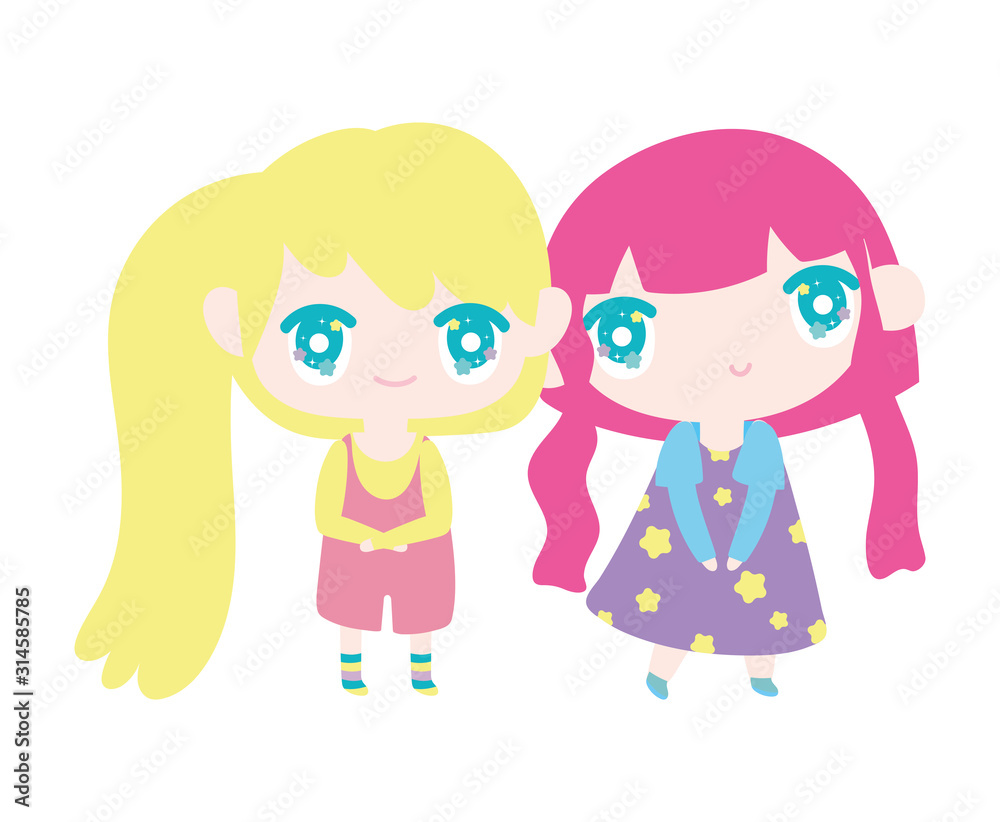 kids, cute little girls anime cartoon characters kids, cute little girls anime cartoon characters