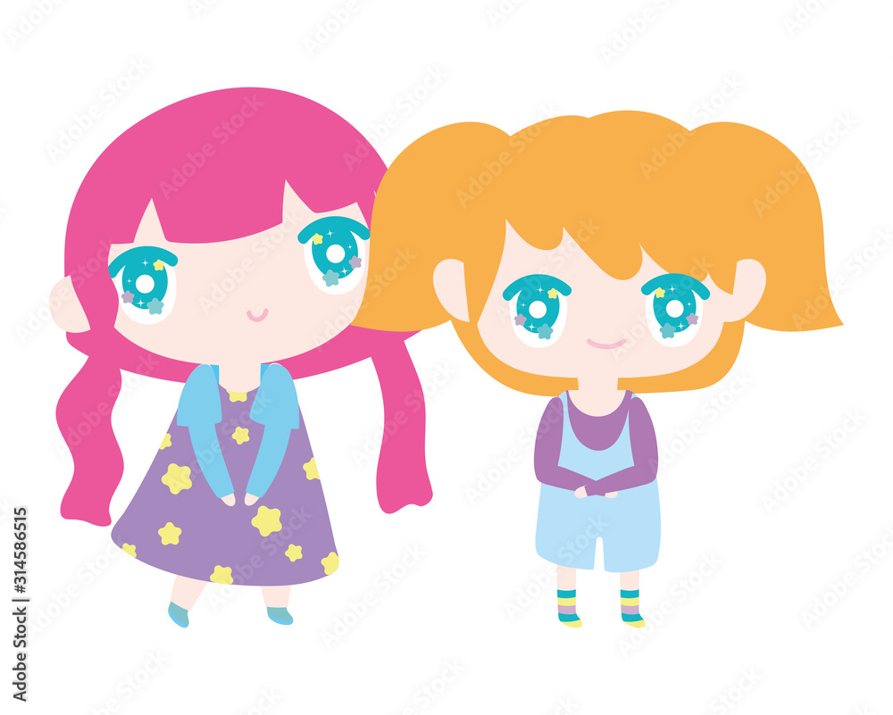 kids, cute little girls anime cartoon characters kids, cute little girls anime cartoon characters