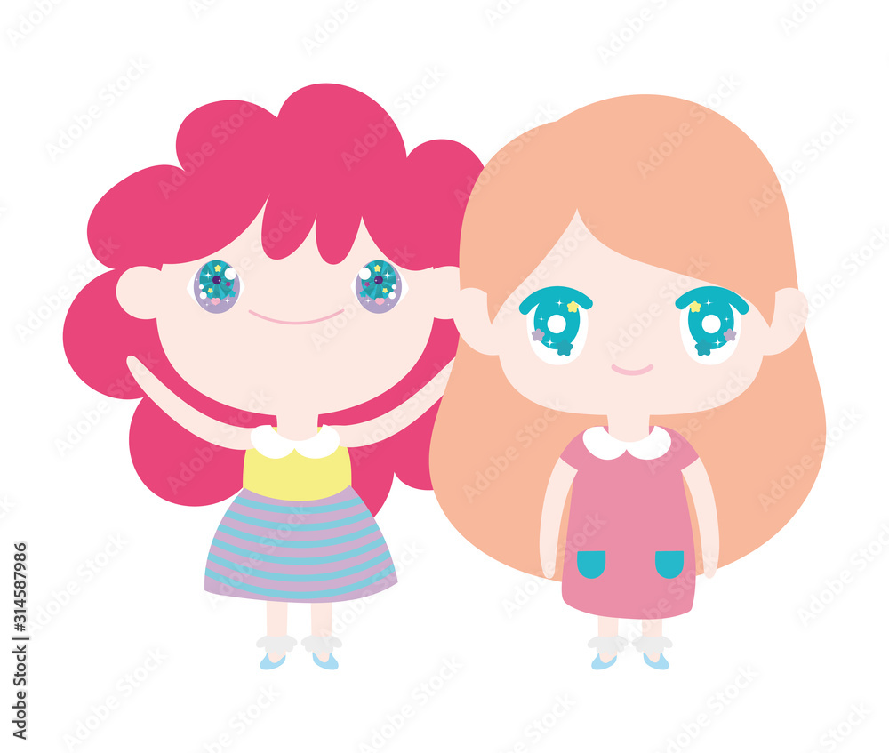 kids, cute little girls anime cartoon characters kids, cute little girls anime cartoon characters