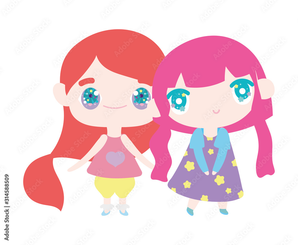 kids, cute little girls anime cartoon characters kids, cute little girls anime cartoon characters