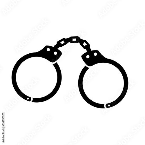 Handcuffs icon vector Trendy Design