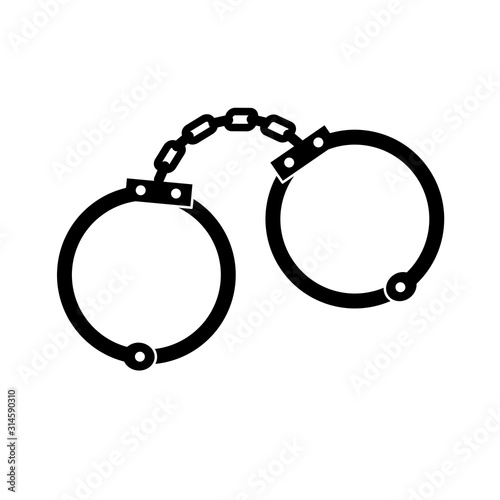 Handcuffs icon vector Trendy Design